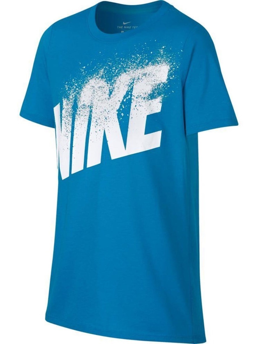 Nike Kids Bright Blue Tee with White Spray NIKE Logo